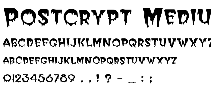 PostCrypt Medium font